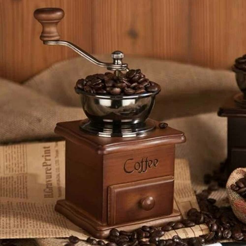 Wood manual coffee - wood, grinder